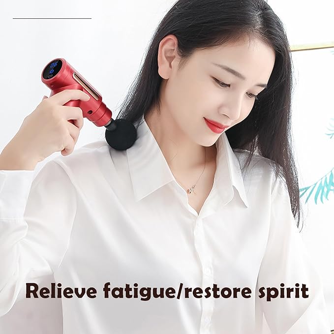 Massage Gun Muscle Massage Gun for Athletes Handheld Electric Deep Tissue Back Massager Percussion Massage Device for Pain Relief (Green)
