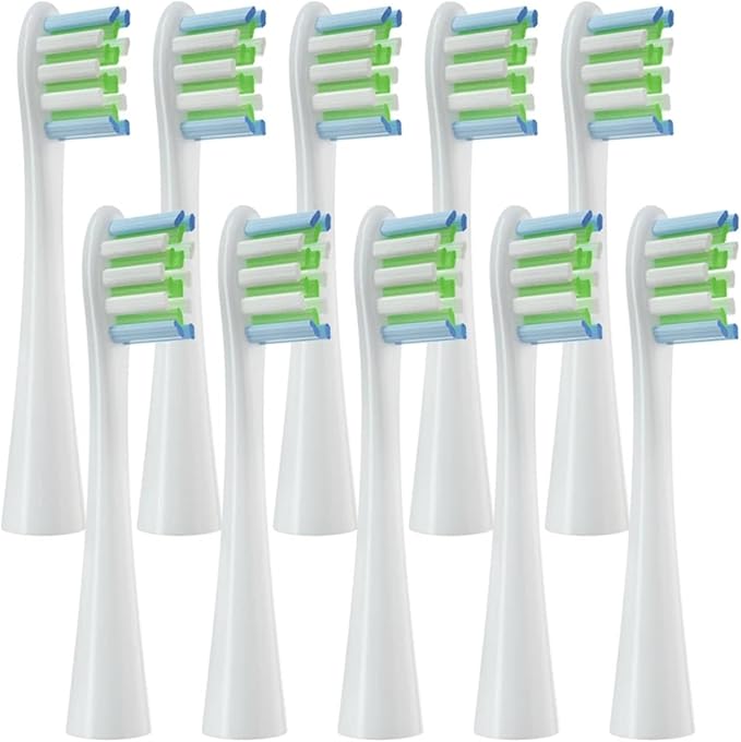 Replacement HeadsCompatible for Oclean Flow/X/X PRO/ Z1/ F1/ One/Air 2 /SE Brush Soft Sonic Toothbrush Vacuum(10 White)
