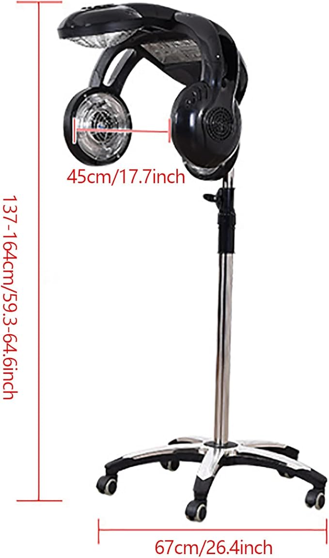 Professional Hair Dryer 1400W Free-Standing Hair Dryer Salon Hair Dryer Standing Color Processor Accelerator Salon Drying Perming Machine with Wheels for Hair Salon Or at Home Hair Care| US Stock