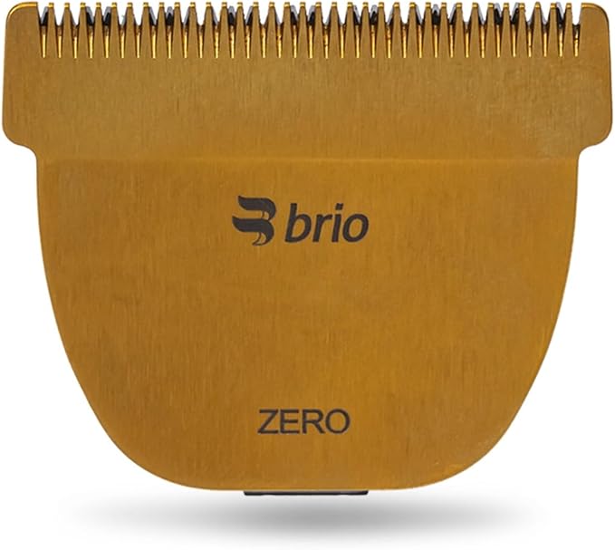 Brio Zero Blade Compatible Beardscape V2 &amp V1 Trimmers Cuts Extremely Close at 0.2mm Stainless Steel Blade Perfect for Super Close Cuts Creating Tight Lines and Cleaning up Mustaches (Gold)