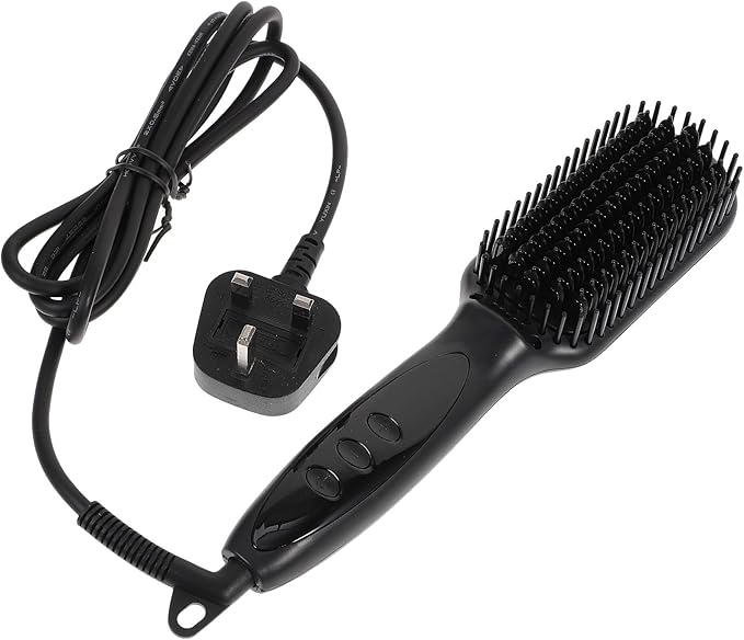 Gears Hair Straightener Brush for Men and Women Heated Beard Straightener Comb with Rotating Cord Multi-Functional Styling Tool for Natural Hair and Beard Grooming Idea