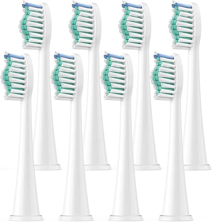 8/12/16PCS Replacement Toothbrush Brush HeadsCompatible for Phili Electric Handles(8pcs White)