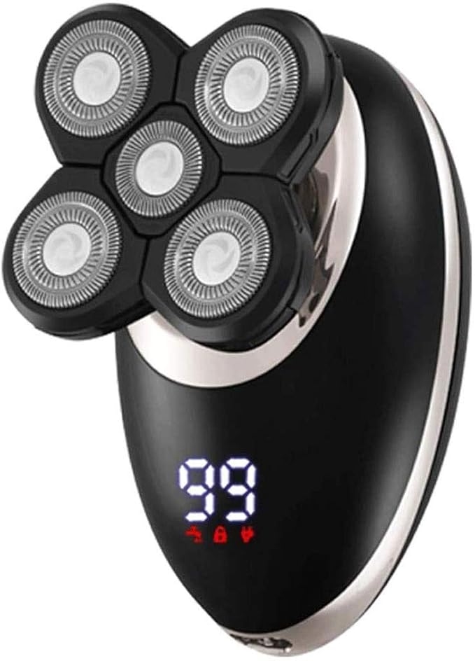 Electric Shaver for MenCordless USB Rechargeable Facial Grooming Kit Waterproof Clipper Shaving Kit Rotary Shaver Head Shavers for Bald Men