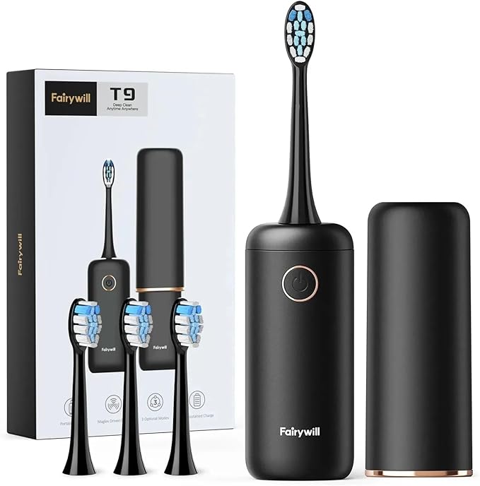 4/8/16pcs Electric Toothbrush HeadsCompatible for Fairywill P11 T9 P80(4BLACK)