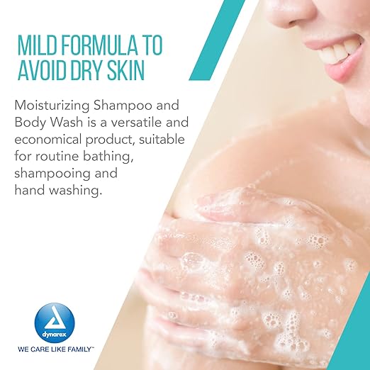Dynarex Shampoo and Body Wash Unisex - Moisturizing All-in-One Shampoo Body Wash for Skin &amp Hair - Mild Formula for Sensitive Skin - Tropical Scent - 1 Gallon Bottle 4 / Case