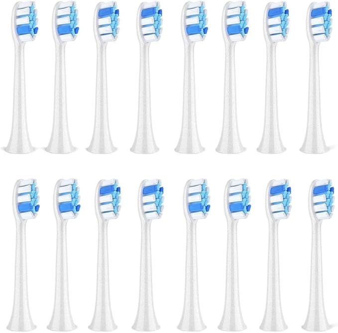 P11 T9 P80 Electric Toothbrush Heads Compatible with Toothbrush4/8/16pcs(16WHITE)