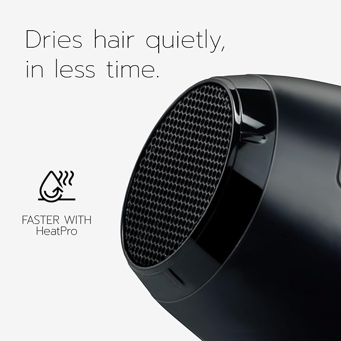 iQUE Professional Salon Quality Hair Dryer | 1875W Ionic Blow Dryer | 2 Speeds &amp 3 Heat Modes | Frizz-Free | Includes 2 Nozzles Attachments | Extra Long Cord and Faster Drying Time