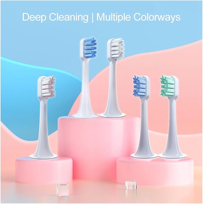 8/10 PCS Replacement Toothbrush HeadsCompatible for Xiaomi T300 T500 Sonic Electric Teeth Brush Soft Teethbrush Nozzles(8 BJ White)