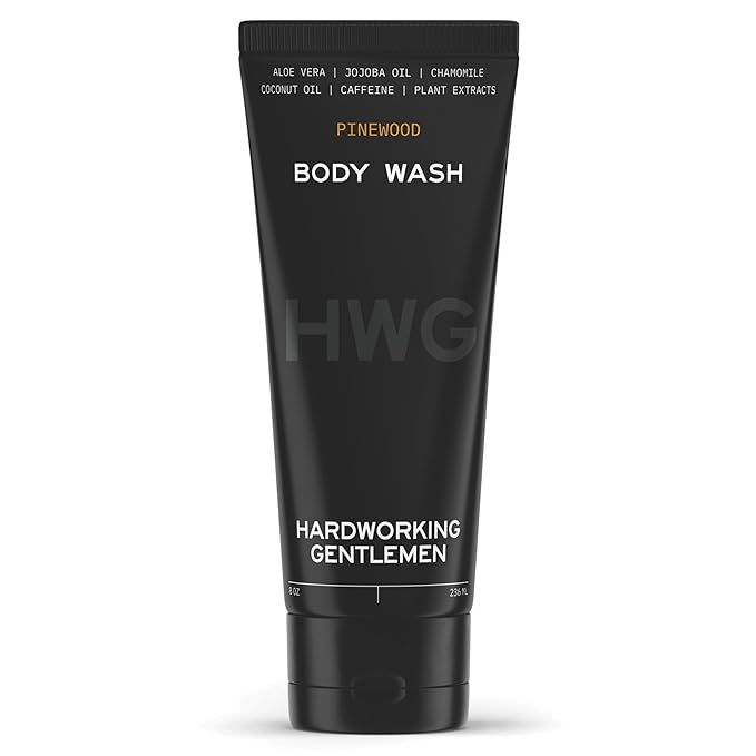 Hardworking Gentlemen - Natural Body Wash - Soothing Pinewood Scent - Organic Ingredients for Clean Moisturizing &amp Nourishing Body Shampoo