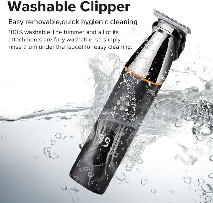 Hair Clippers for Men 5 in 1 Grooming Kit Hair Beard Trimmer for Men Rechargeable Electric Shaver Body Trimmer Eyebrow Nose Ear Waterproof