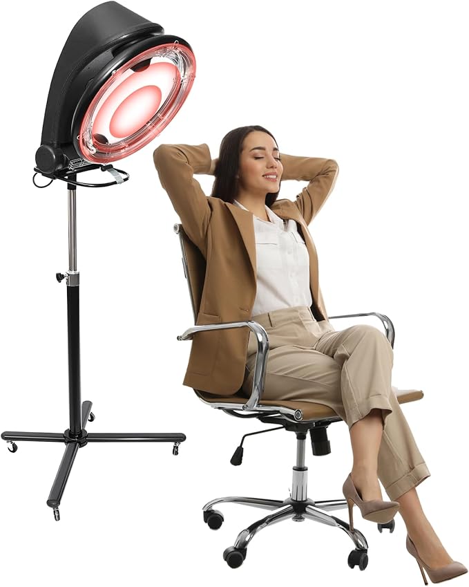 3-in-1 Hair Dryer Orbiting Infrared Hair Dryer Professional Salon Standing Hair-Dryers with Adjustable Height &amp Clear Digital Screen for Barber Shops Beauty Salons