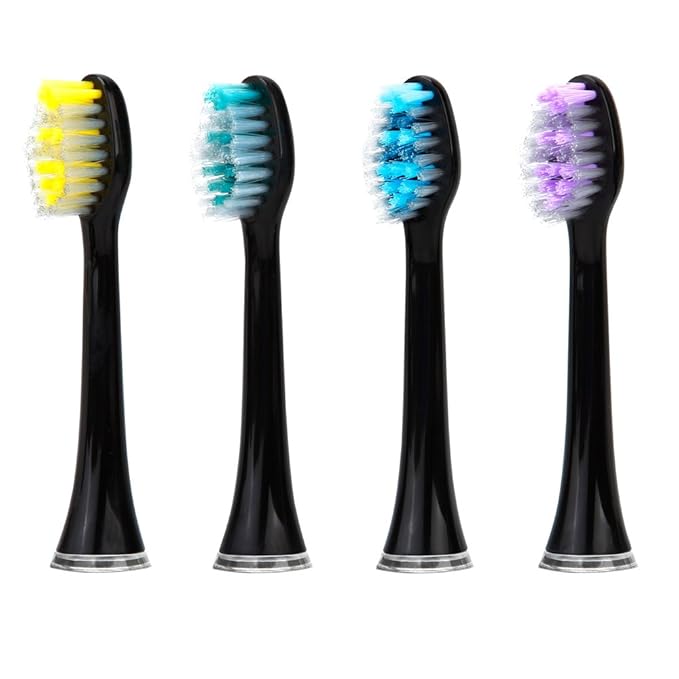Pyle Wave Rechargeable Electric Toothbrush - w/ 3 Brush Mode UV Light 2 min Timer 2 Oral Brush Heads Charging Dock Holder - for Kids Teens Adults