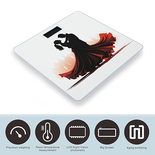 Ballroom Dance Scale for Body Weight High Precision Digital Weight Scales with LCD Display Anti-Slip Sturdy Slim Tempered Glass Bathroom Scale for Home Use
