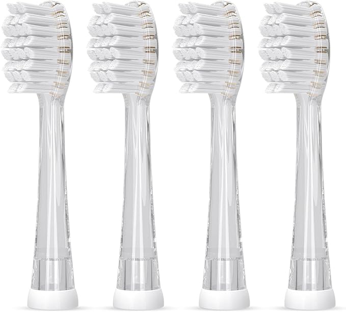 Replacement Brush Heads for SG-2139 SG-513 and SG-977 Toothbrush - Soft Bristles Pack of 4 (Model H923)