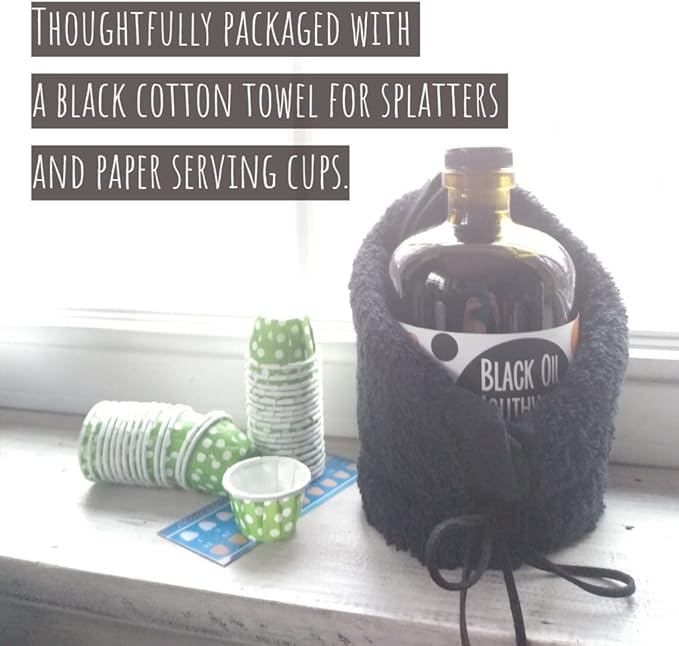 Coconut/Avocado/Sesame Oil Mouthwash Sweet &amp Delicious with Charcoal &amp Xylitol for Oil Pulling 16 oz Black Oil Mouthwash (Tea Tree Spearmint)