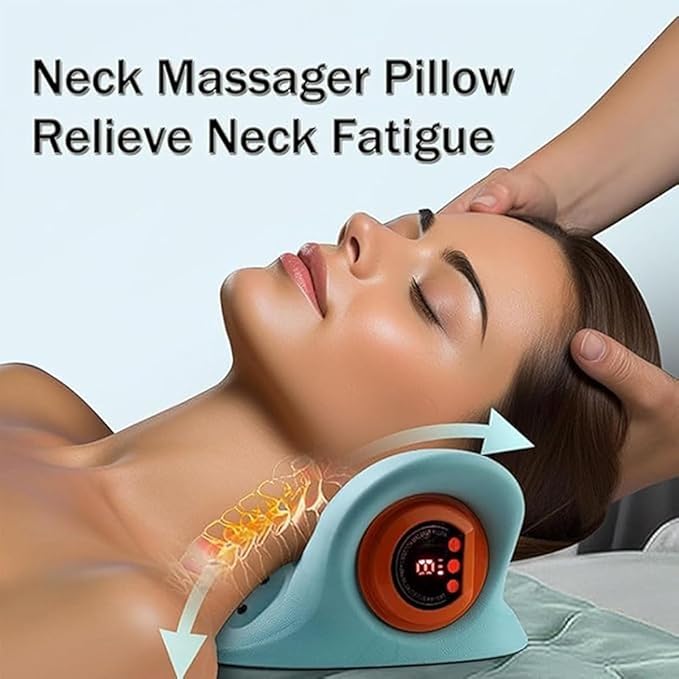 Portable Shiatsu Neck Massager with Heat - 4D Electric Massage Pillow at 26° Angle for Neck and Shoulder Pain Relief - Therapist-Designed Comfort