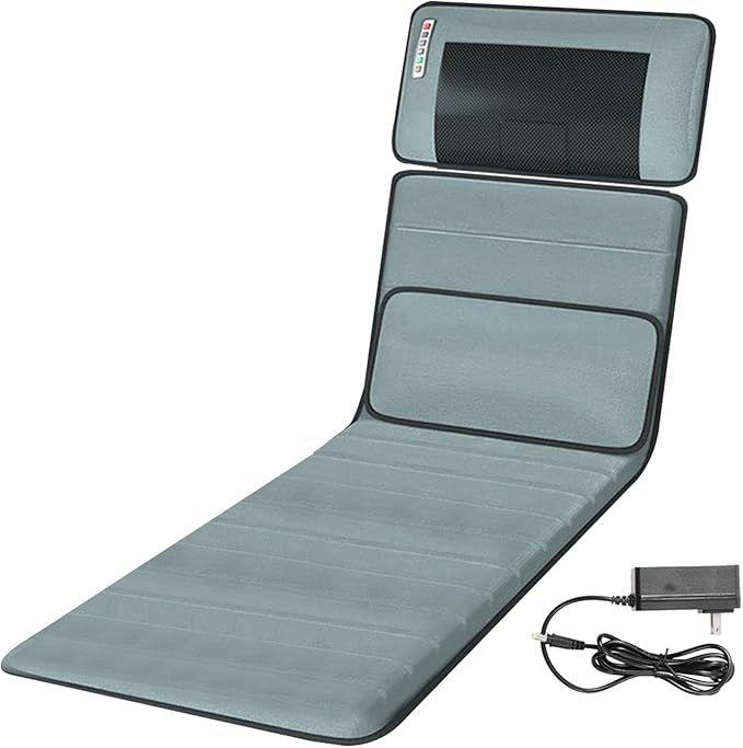 Body Massager Mat Electric Whole Body Heating Vibrating Mat Portable Multifunctional Back Massager Tool for Dad Mum Men Women