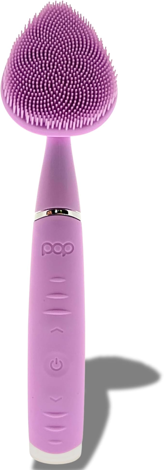 Clover Facial Cleansing Device Lavender Silicone Facial Cleaner &amp Exfoliator w/ 8000 Vibrations Per Minute 5 Speeds USB Rechargeable Face Cleaning Scrubber &amp Skincare Tool with Case