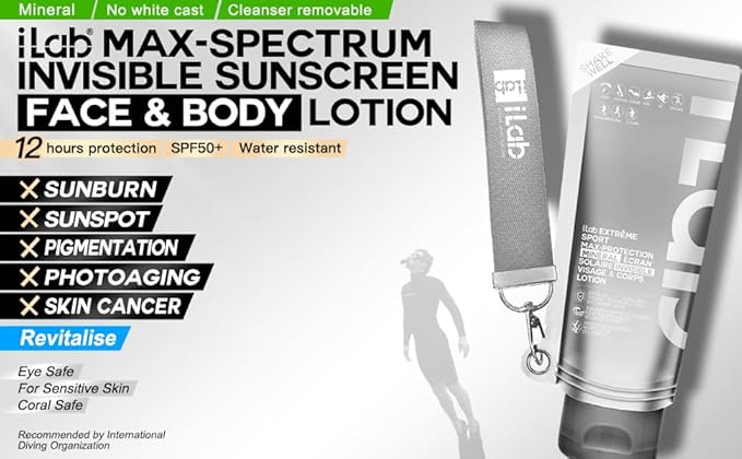 iLab Max-Sectrum Invisible Mineral Sunscreen Face &amp Body Lotion