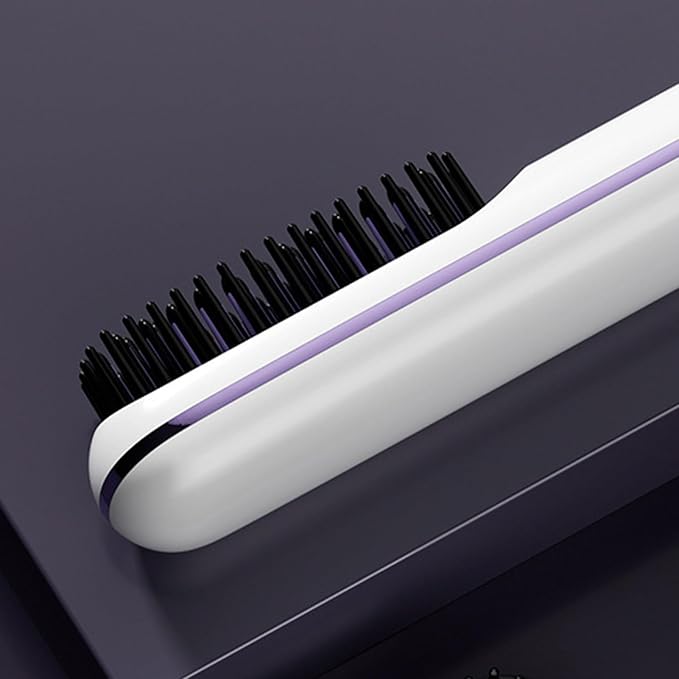 Heat Hair Straightener Brush Heat Brush for Hair Styling Rechargeable Cordless Digital Display Portable Straightening Brushs for Women for Women Long Short Straightening Curling Home Office Hotel