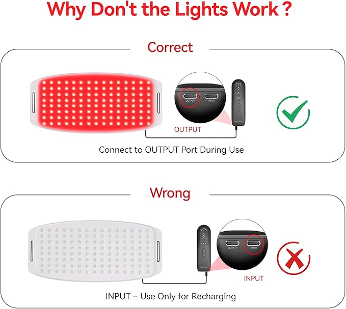 Red Light Therapy for Dogs and Humans Portable 360 LED Chips Red Light Therapy Belt with Strap Infrared Light Therapy Devices for Muscle &amp Joint Pain Relief