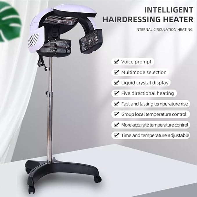 Professional Floor Standing Hair Cover Dryer Processor Temperature Perm Color Heater for Salon Hairdressing Station Spa