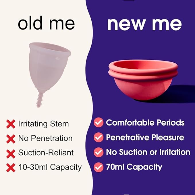nixit Menstrual Disc | Ultra-Soft Medical-Grade Silicone | Reusable | Holds 2X Period Cup or 6 Tampons | 12-Hour Protection | Light &amp Heavy Flow | Menstrual Cup Pad &amp Tampon Alternative