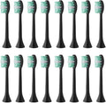 Replacement Toothbrush HeadsCompatible for Lenovo B002DC/B009DC/B001 Cleaning Whitening4-16pcs(16pcs Black)