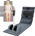 Back Massager Heated Massage Seat Cushion Nine-Level Intensity Adjustment 10/20/30 Minute Timer 10 Vibration Motors Leg and Foot Kneading Foldable Suitable for Home and Office Use