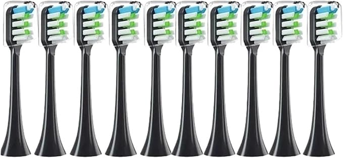 Replacement Brush Heads for X3 X5 V1 X3U 5-10pcs Bristle Electric Toothbrush Sealed Packed(10 Balck)