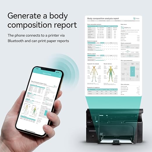 Fitdays Body Health Pod Scale View 5 Metrics Without Phone 8-Electrode Smart Scale with BMI Body Fat Muscle Mass Offline Body Composition Analyzer FSA&ampHSA Eligible