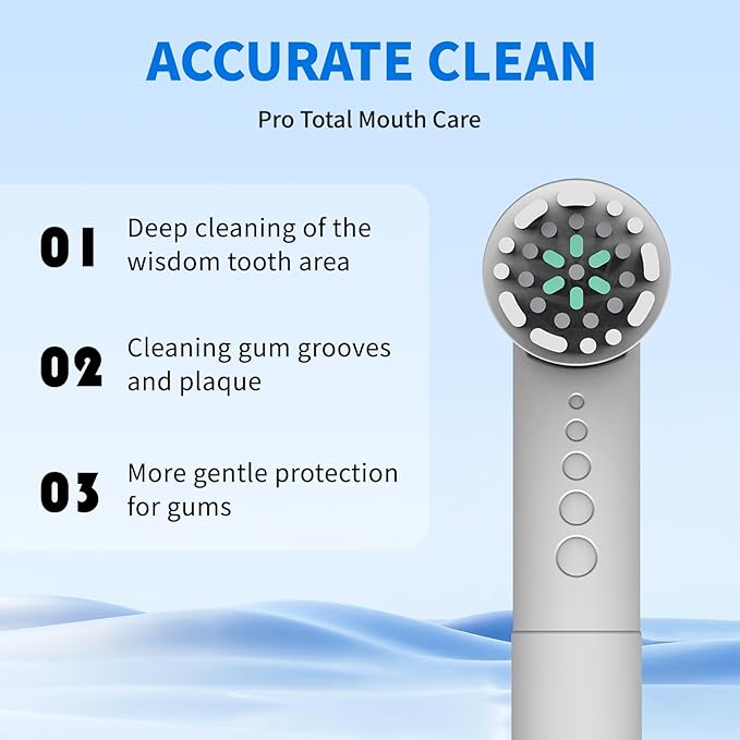 Toothbrush Replacement Heads Compatible with Quip 360 Oscillating Electric Toothbrush Soft Bristles Brush Heads White Pack of 4