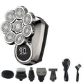 Head Shavers for Bald Men 6 in 1 Electric Razor Men Grooming Kit Wet Dry Electric Shaver LCD Display Beard Hair Trimmer Rechargeable Bald Head Shaving Machine