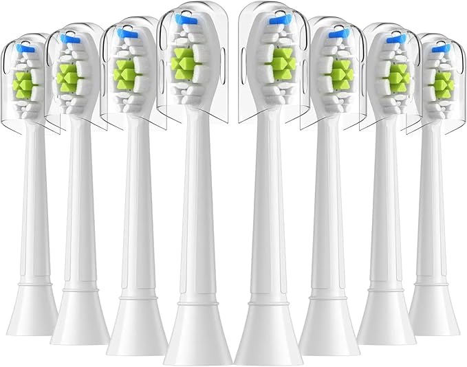 Replacement Toothbrush Heads Compatible WithElectric(8pcs White)