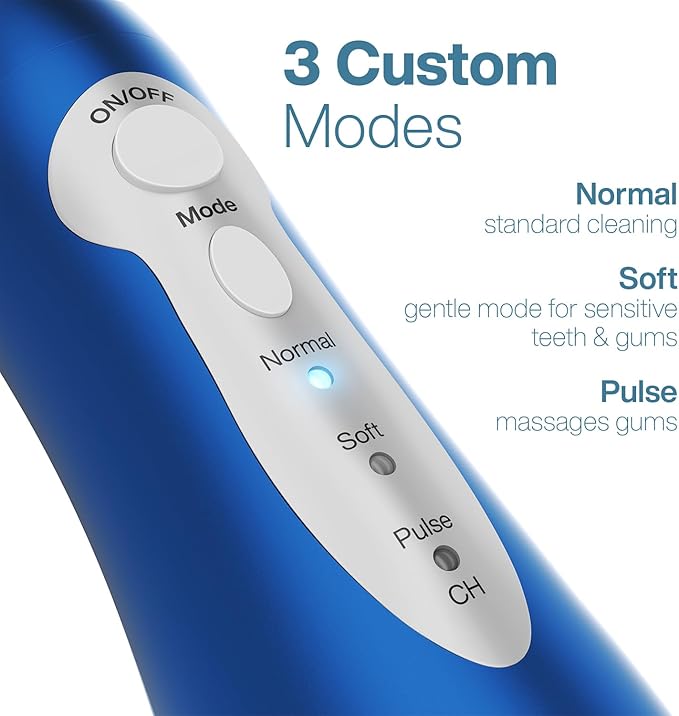 AquaSonic Water Flosser - Cordless Rechargeable Water Flossers for Teeth Cleaning - Waterproof Aqua Flosser Portable Oral Irrigator for Dental Cleaning with 5 Jet Tips – Braces Home Travel
