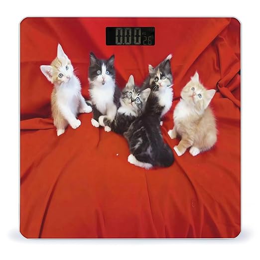 Cat Bathroom Scale Weight Scale for Body WeightHighly Accurate Digital Weighing Machine Clear LED Display Digital Bathroom Body Scale 400lb/182kg