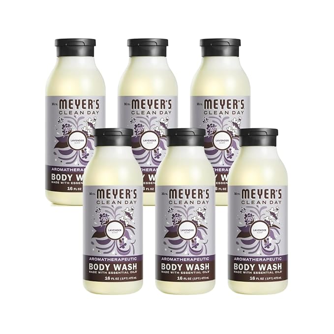 Mrs. MEYER'S Clean Day Body Wash Lavender 16 Fl Oz (Pack of 6)