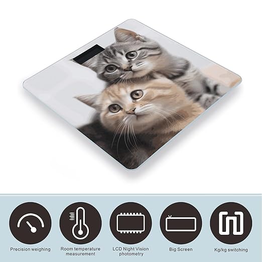 Cats Bathroom ScaleHighly Accurate Digital Weighing Machine for People Bright LED Display Weight Scale for The Aldult Home Use