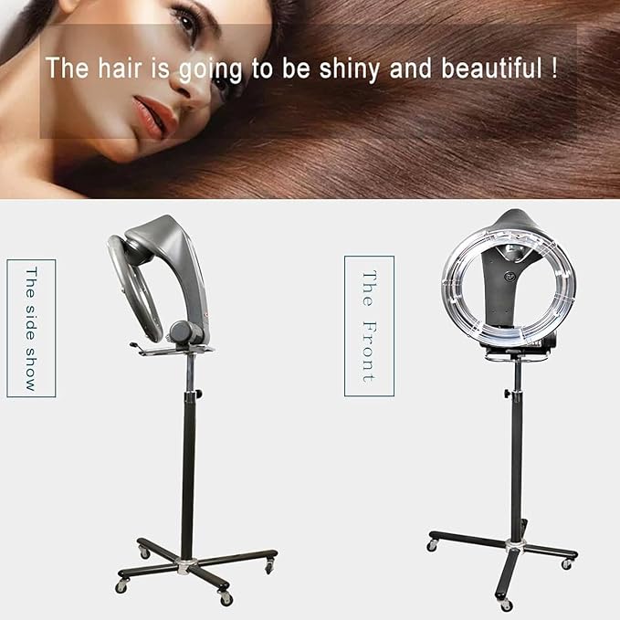 Professional Hair Dryer Wall-Mount/Vertical Infrared Hair Steamer Adjustable Hair Color Processor with Timer Hair Treatment Steamer Hair Drying Machine Beauty Salon EquipmentStanding