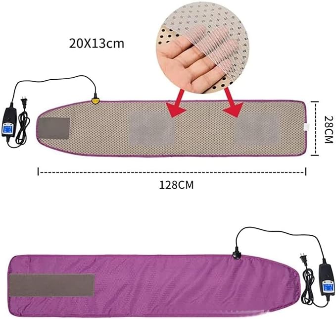 Adjustable Heated Waist Belt 360° Far Infrared Electric Sauna Hot Pad with 3 Vibration Modes Portable Foldable Lumbar Brace for Back Pain Relief Weight Loss &amp Waist Shaping for Women