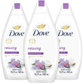 Dove Body Wash Relaxing 3-Pack – Jasmine &amp Coconut Milk for Softer Smoother Skin 15.2 Oz Ea