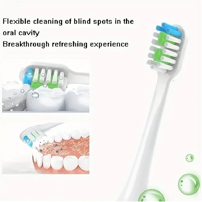 10pcs Replacement Brush HeadsCompatible for SOOCAS X3 X5 V1 X3U Soft Bristle Electric Toothbrush(10pcs Black)