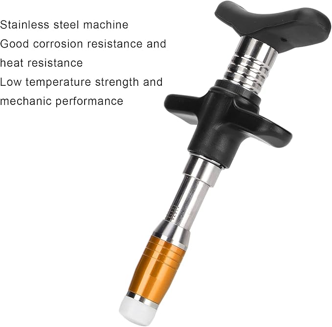 ZJchao Chiropractic Adjustment Tool 10 Levels Manual Single Head Spinal Massager Hand Back Massage Tool Gun Device Portable Chiropractic Adjustment Tool (Gold)
