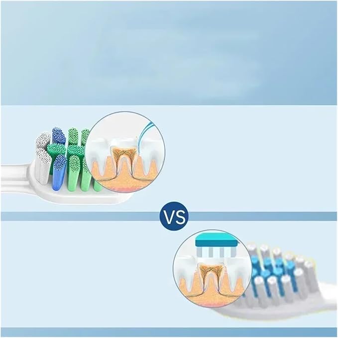 4 PCS Electric Toothbrush Replacement Head Tooth Brush Heads Compatible for HX3/6/9 Series Soft Bristles Nozzles(BL551)