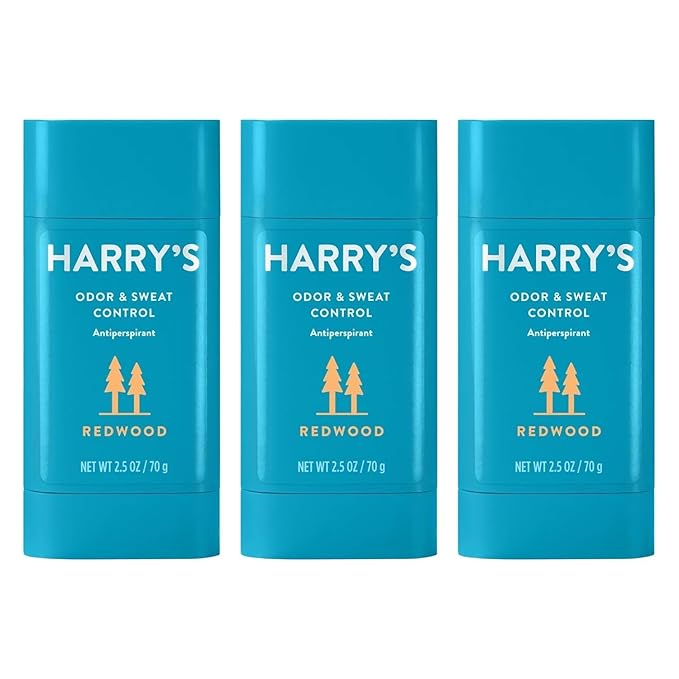 Harry's Antiperspirant Deodorant Sweat &amp Odor Control Antiperspirant for Men Redwood 2.5 oz Pack of 3