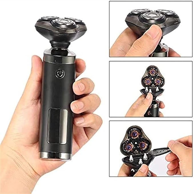 Electric Razor for Men 3D Rotary Design 4 in 1 Cordless Rechargeable Electric Shaver with Beard TrimmerWet &amp Dry Use