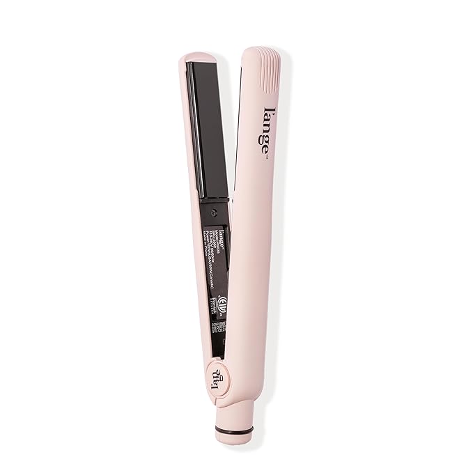 L'ANGE HAIR Aplatir Ceramic 1 Flat Iron | Adjustable Temp &amp Dual Voltage Hair Straightener | Tourmaline-Infused Plates for Smooth Frizz-Free Styling | 1 Inch Styling Tool (Blush)