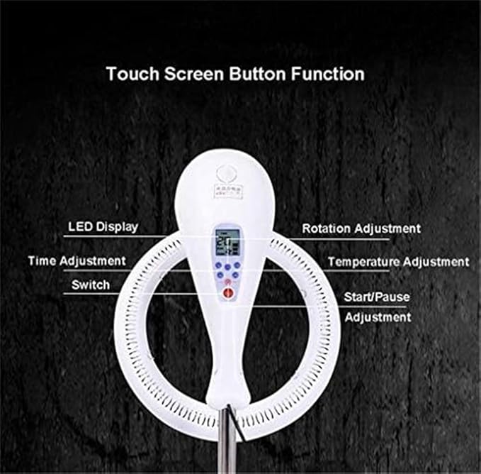 950W Wall Mounted Orbiting Hair Dryer Heat Color Perm Processor Accelerator with Adjustable Timer and Temperature