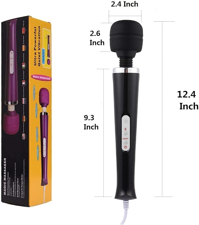 Power Massager Handheld Tool Electric Foot Neck Back Hand Leg Arm Muscle Aches for Women Men Massage Therapy Pain Relief Deep Tissue Toy Black Big and Blue Small Tool