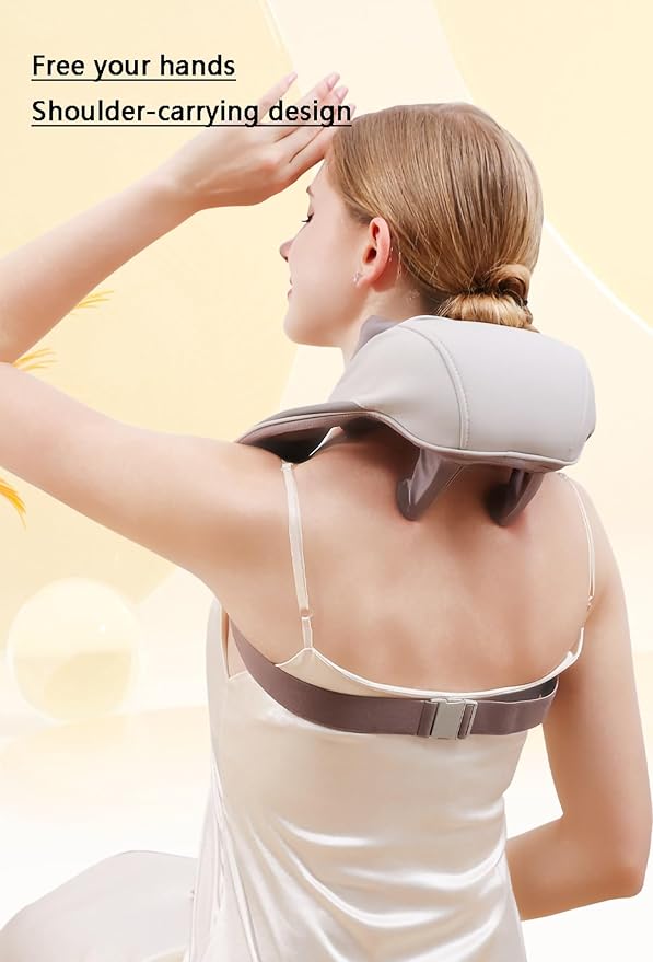 Neck and Shoulder Gift for Mom Dad Men WomenShiatsu Neck and Back Massager 3D Kneading Massage Pillow with Heat Deep Tissue Kneading Pillow Massage